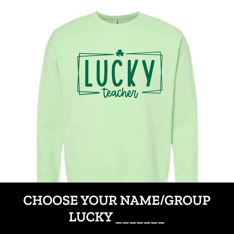 Customizable Lucky ___ Fleece Crew