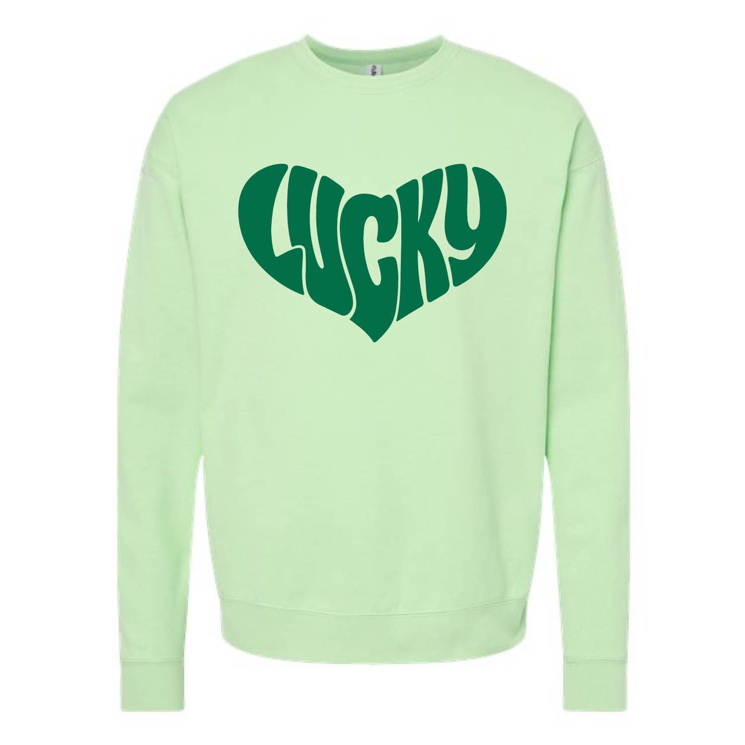 Customizable Lucky Heart Fleece Crew