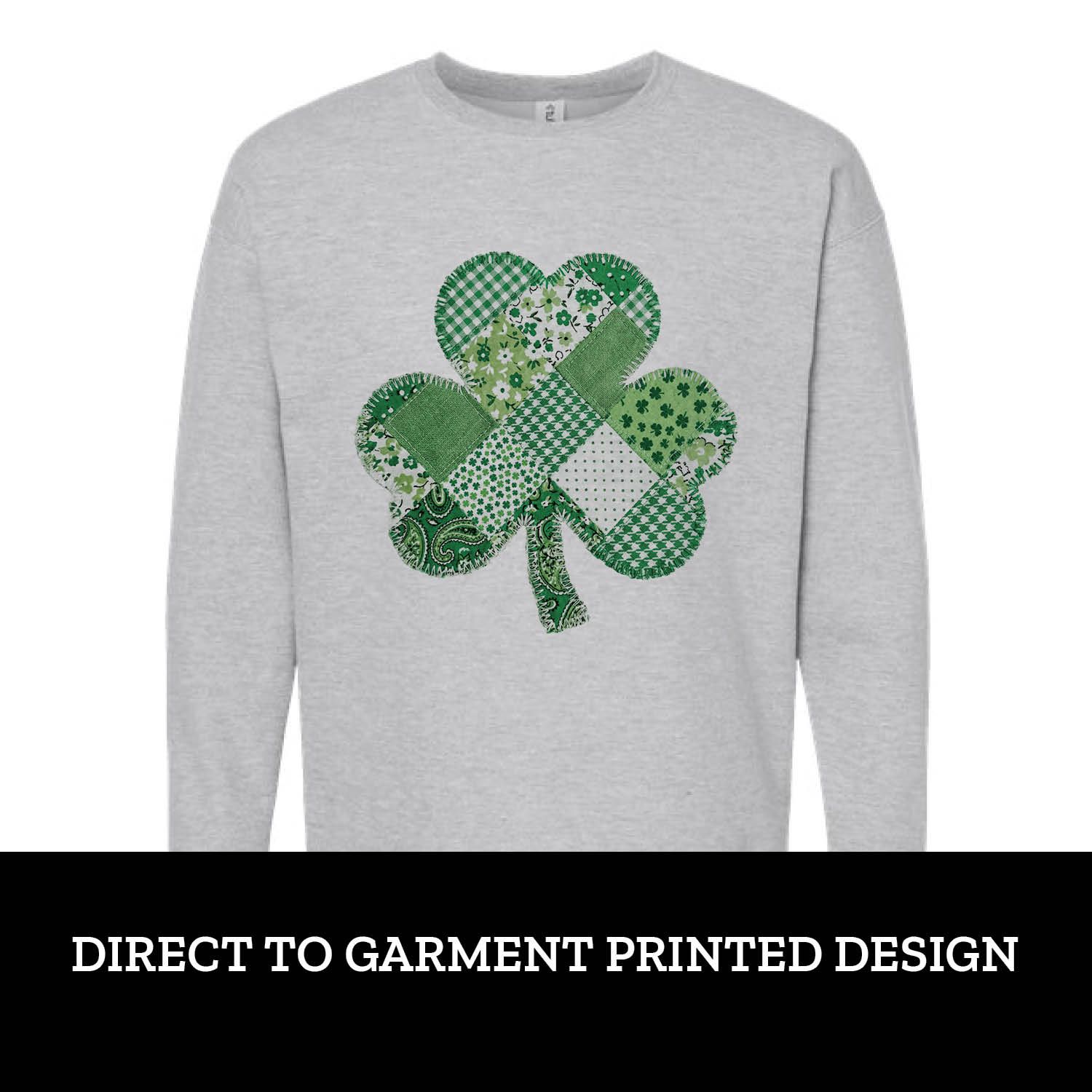 Patchwork Clover Fleece Crew