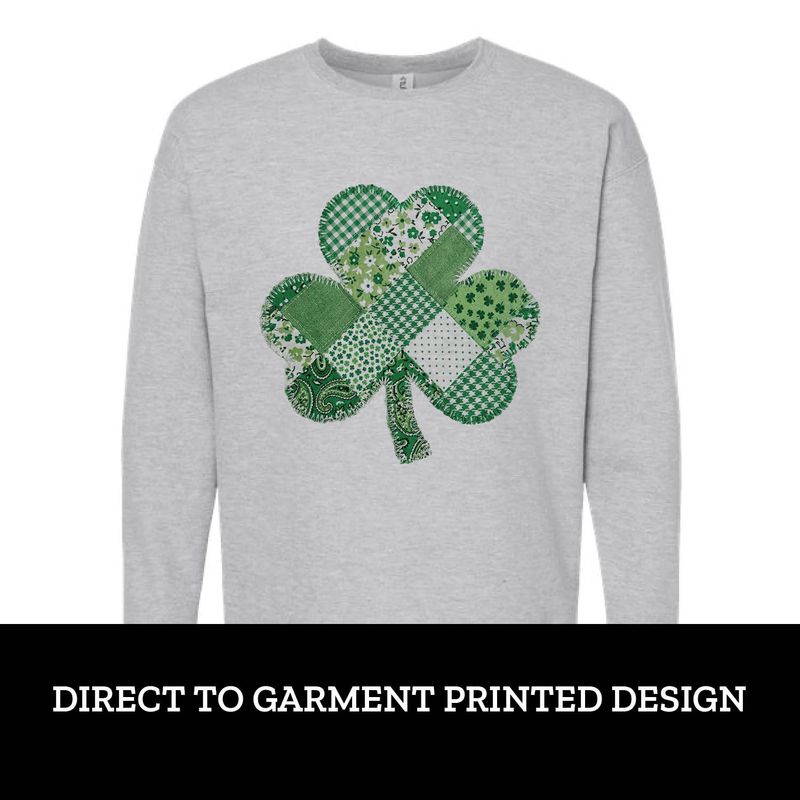 Patchwork Clover Fleece Crew