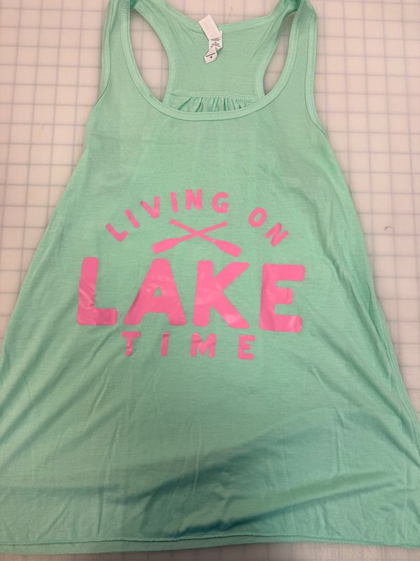 (M) Lake Time - Womens Tank Top Teal