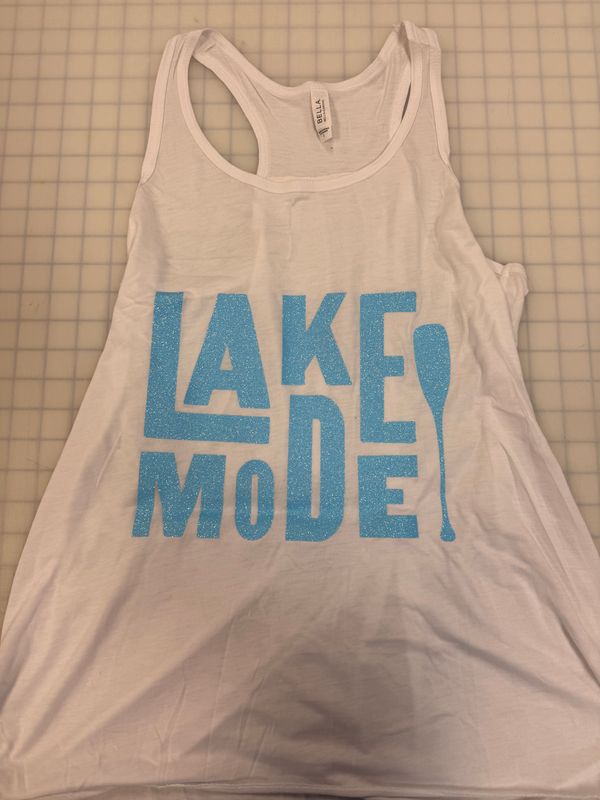 (L) Lake Mode - Womens Tank Top White