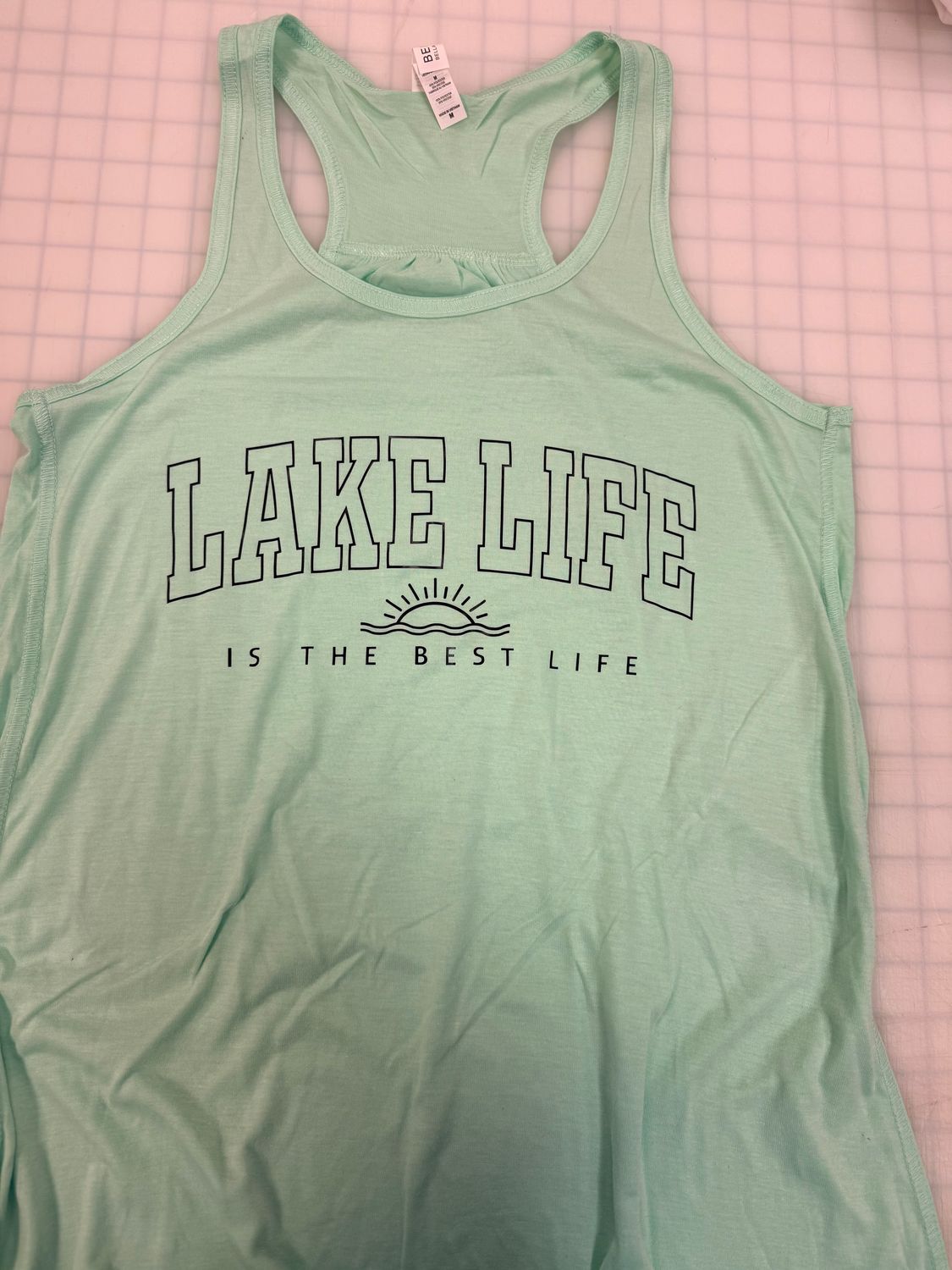 (M) Lake Life - Womens Tank Top Teal