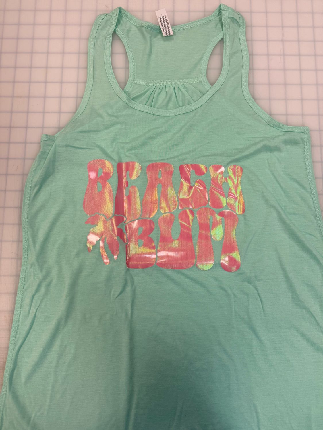 (L) Beach Bum - Womens Tank Top Teal