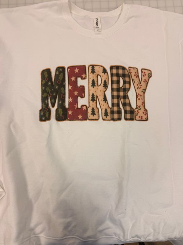 (L) Merry - Crewneck White