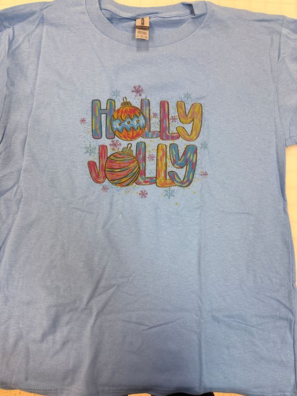 (Youth L) Holly Jolly - Long Sleeve Blue