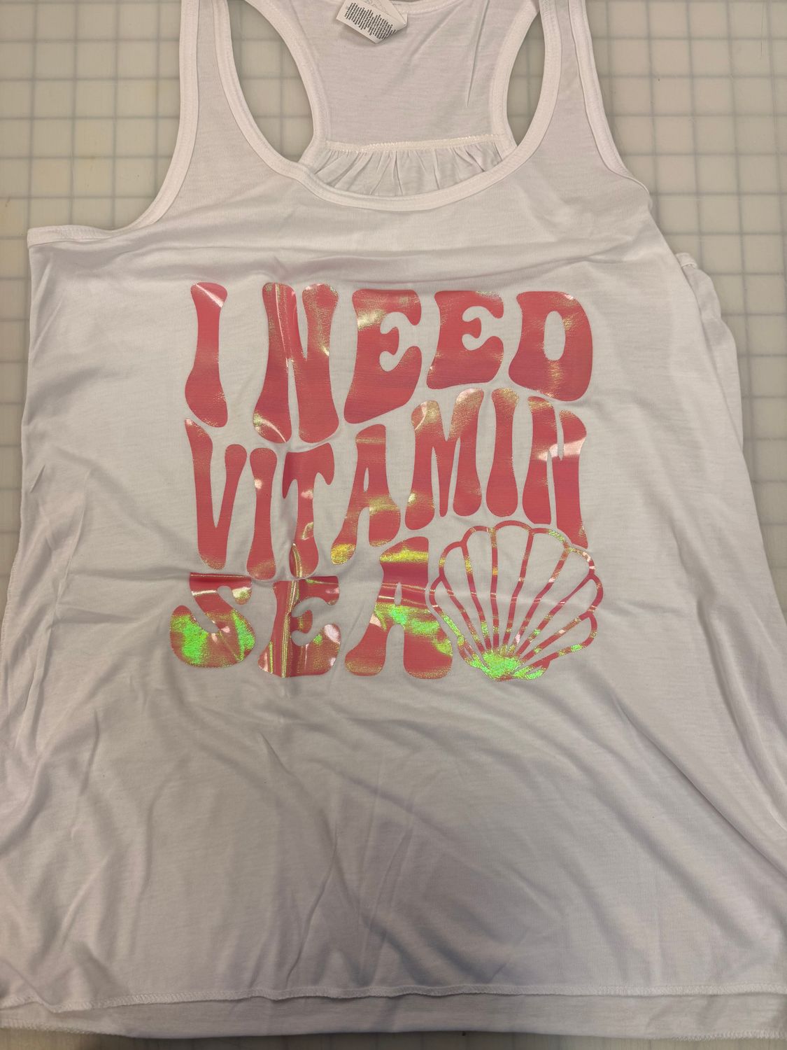(M) Vitamin Sea - Womens Tank Top White