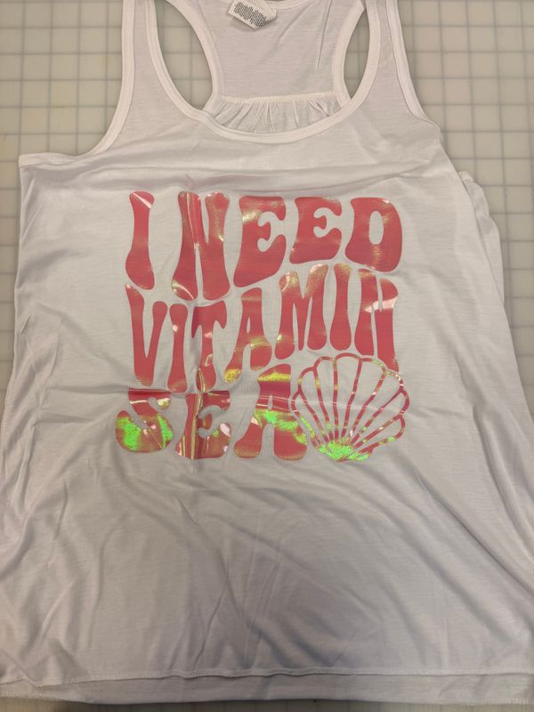 (M) Vitamin Sea - Womens Tank Top White