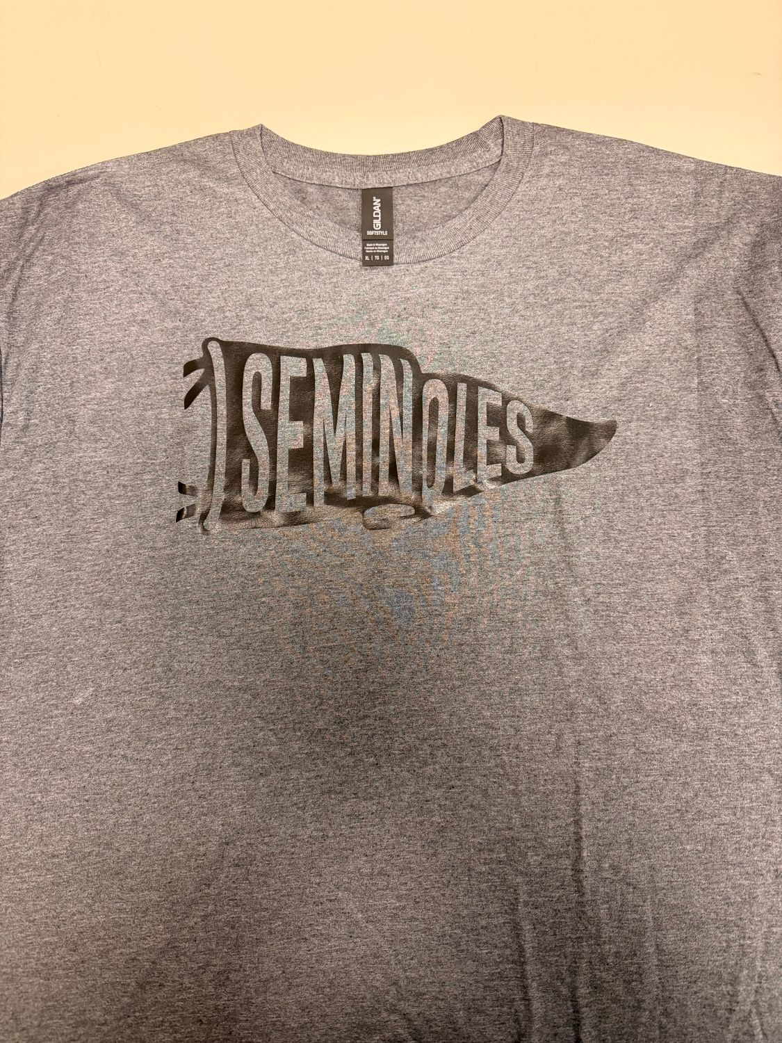 (XL) Seminoles - Short Sleeve Heather Charcoal