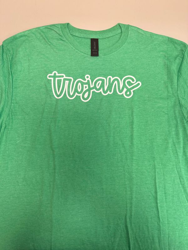 (L) Trojans - Short Sleeve Heather Kelly