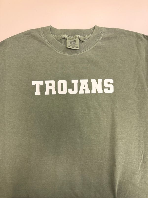 (XL) Trojans - Short Sleeve Green