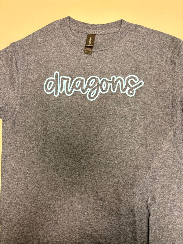 (S) Dragons - Short Sleeve Heather Denim