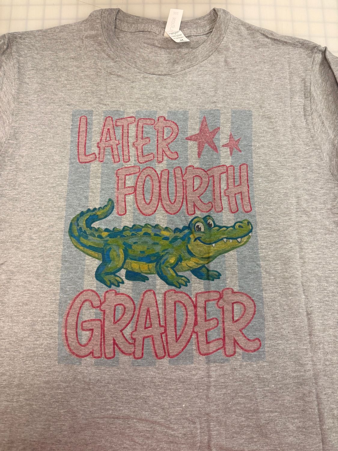 (M) Later 4th Grader - Short Sleeve Heather Grey (M) Later 4th Grader - Short Sleeve Heather Grey