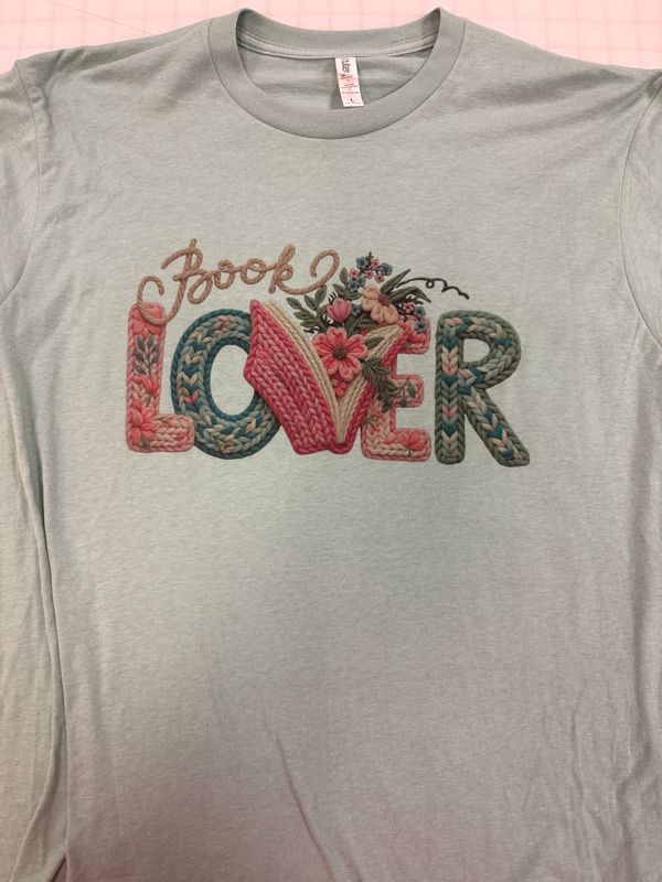 (L) Book Lover - Short Sleeve Light Sage