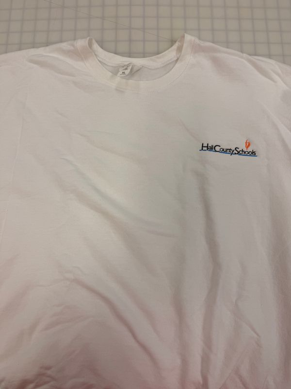 (XL) Embroidered Hallco - Crewneck White