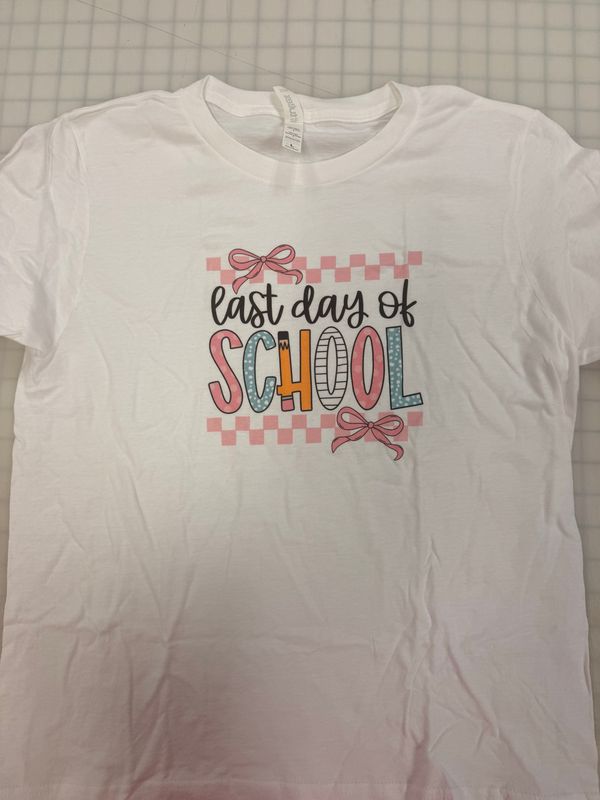 (Youth L) Last Day of School - Short Sleeve White