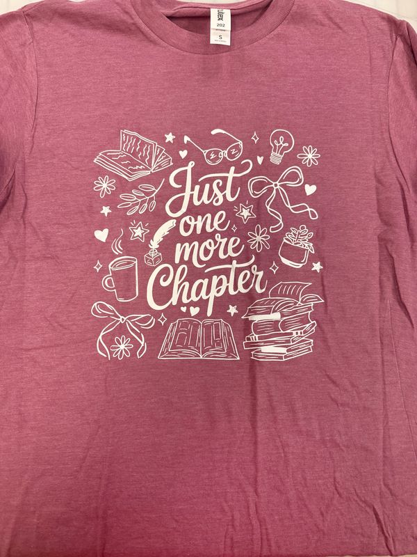 (S) Just One More Chapter - Short Sleeve Heather Cassis (S) Just One More Chapter - Short Sleeve Heather Cassis