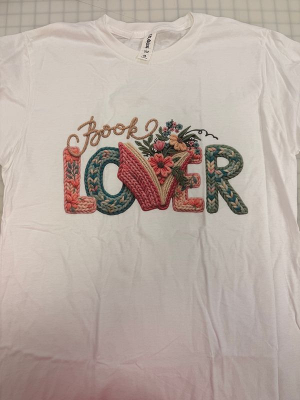 (M) Book Lover  - Short Sleeve White