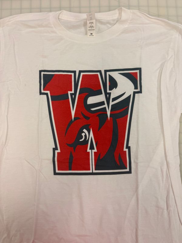 (M) Big Letter WLA  - Short Sleeve White