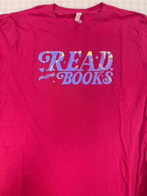 (2X) read More Books - Long Sleeve Berry (2X) read More Books - Long Sleeve Berry