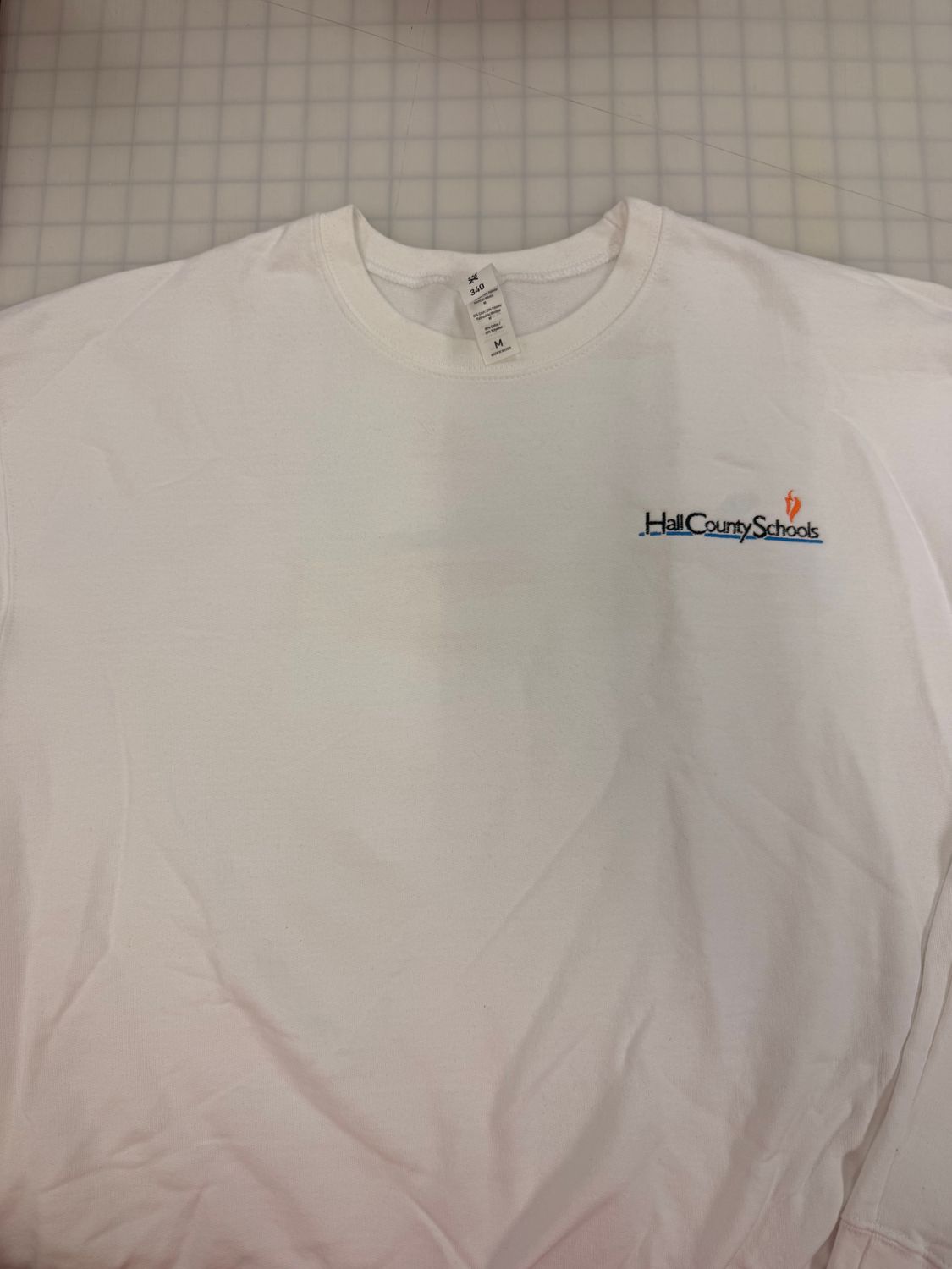 (M) Embroidered Hallco - Crewneck White