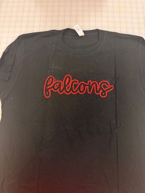 (L) Falcons -  Short Sleeve Black