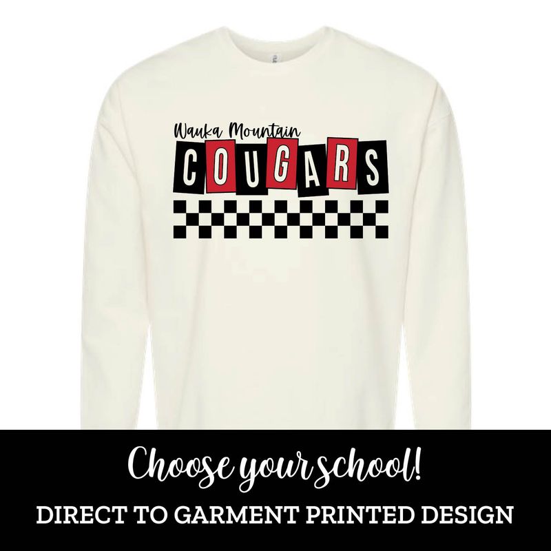 Retro Block School Fleece Crew