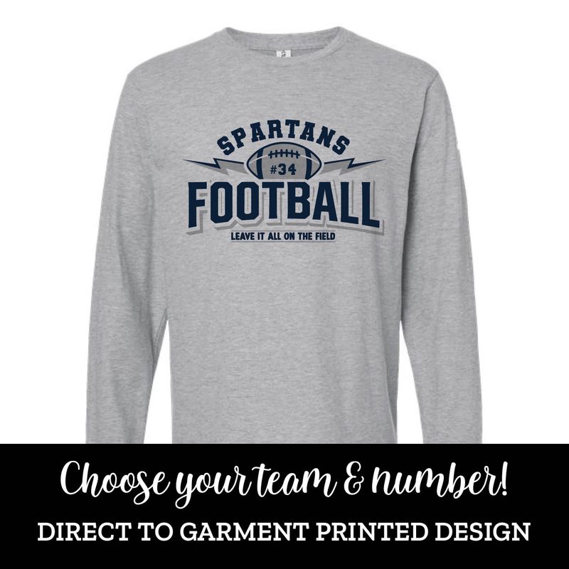 Lightning Team Football Number Long Sleeve