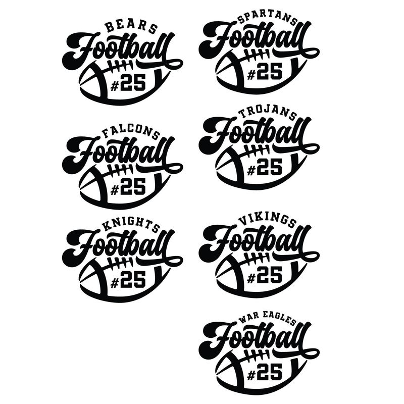 Customizable Retro Team Football Number Fleece Crew