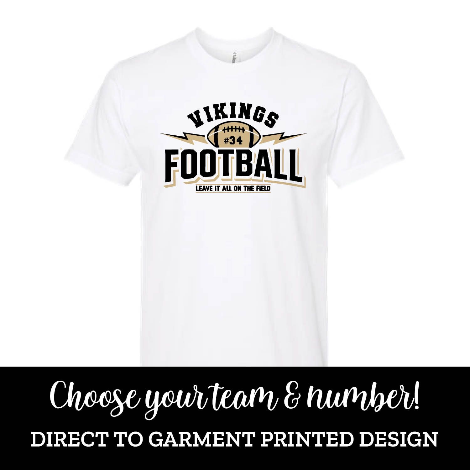 Lightning Team Football Number Short Sleeve Lightning Team Football Number Short Sleeve