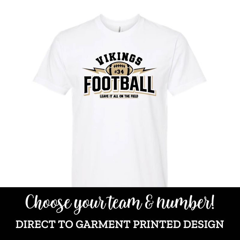 Lightning Team Football Number Short Sleeve
