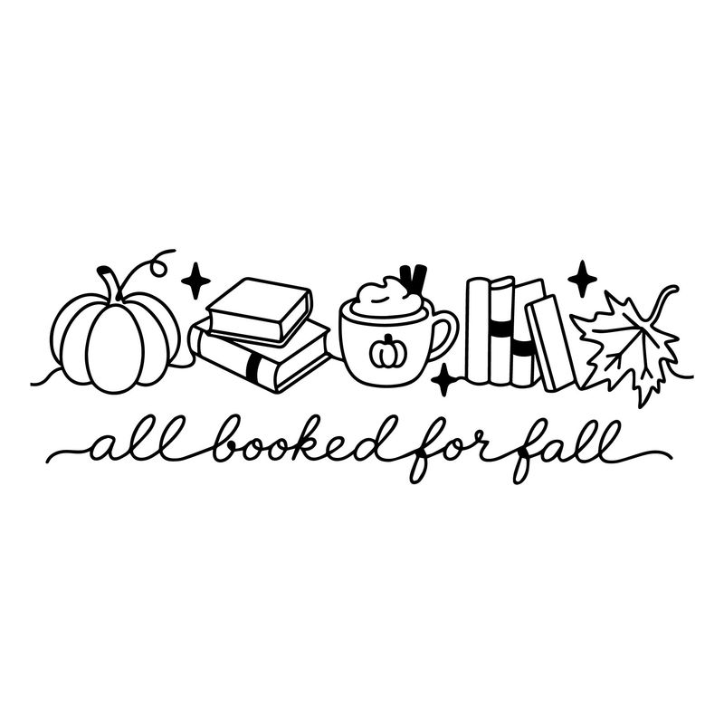 Customizable All Booked for Fall Fleece Crew