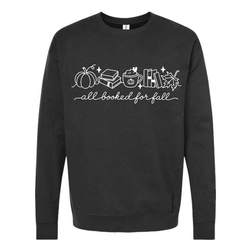 Customizable All Booked for Fall Fleece Crew