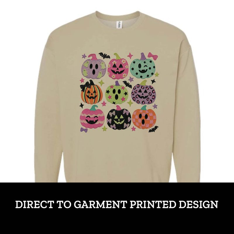 Colorful Pumpkins Fleece Crew