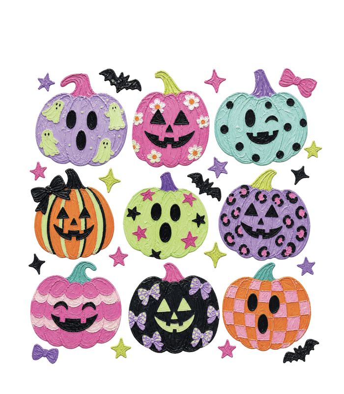 Colorful Pumpkins Fleece Crew