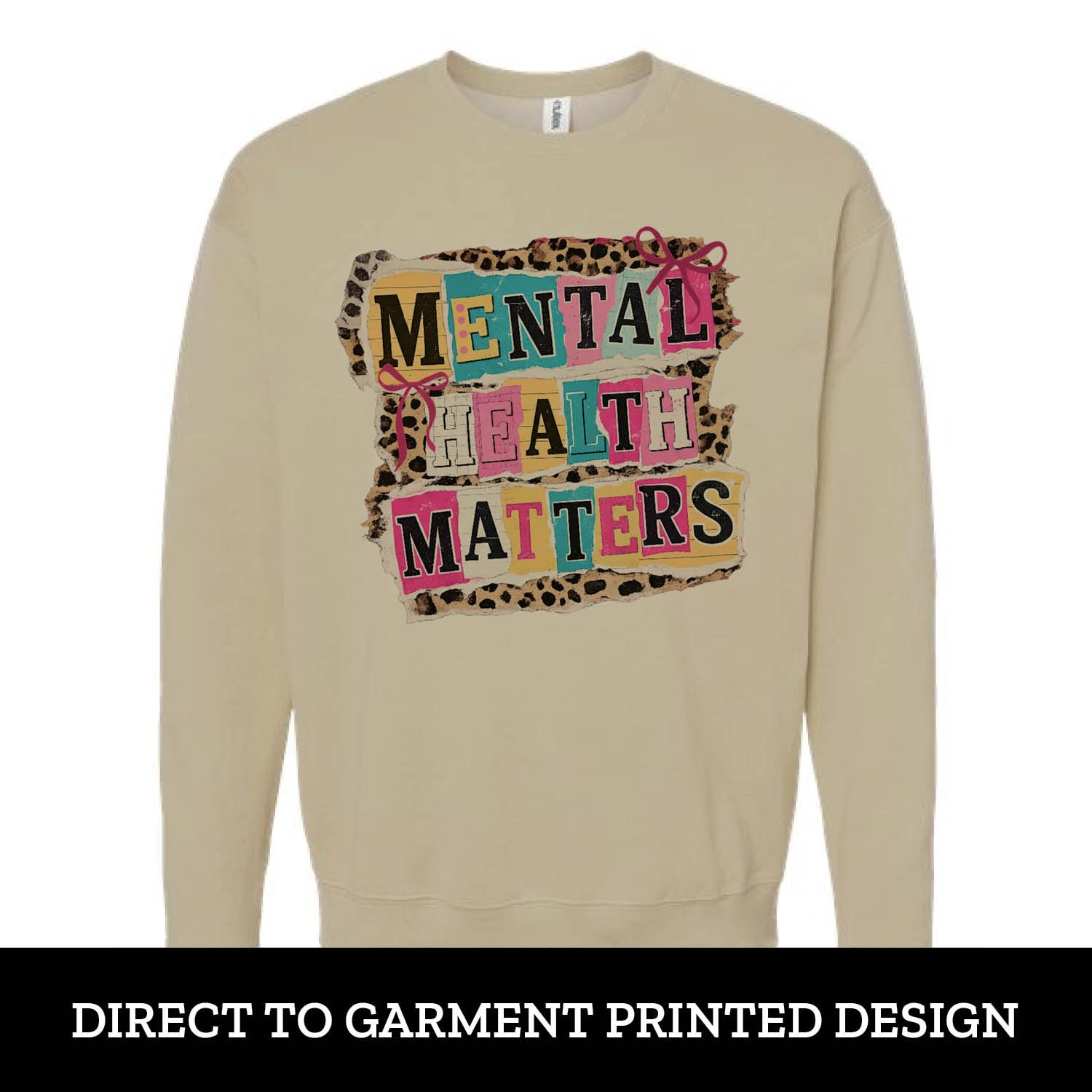 Leopard Mental Health Fleece Crew