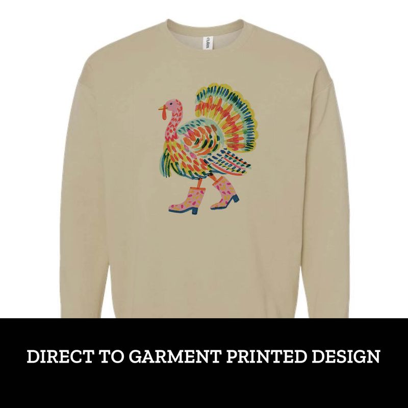 Colorful Turkey Fleece Crew