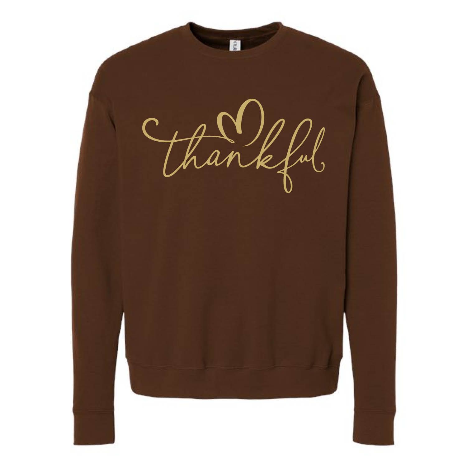 Customizable Thankful Script Fleece Crew Customizable Thankful Script Fleece Crew