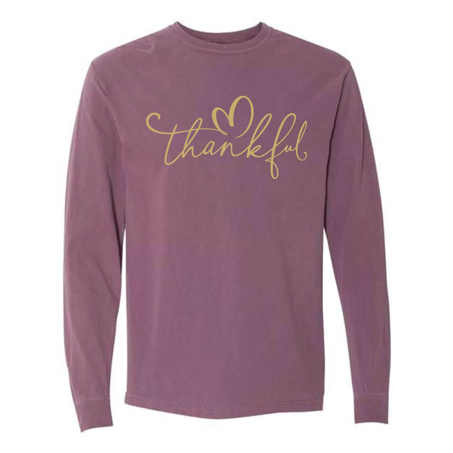 Customizable Thankful Script Long Sleeve Customizable Thankful Script Long Sleeve