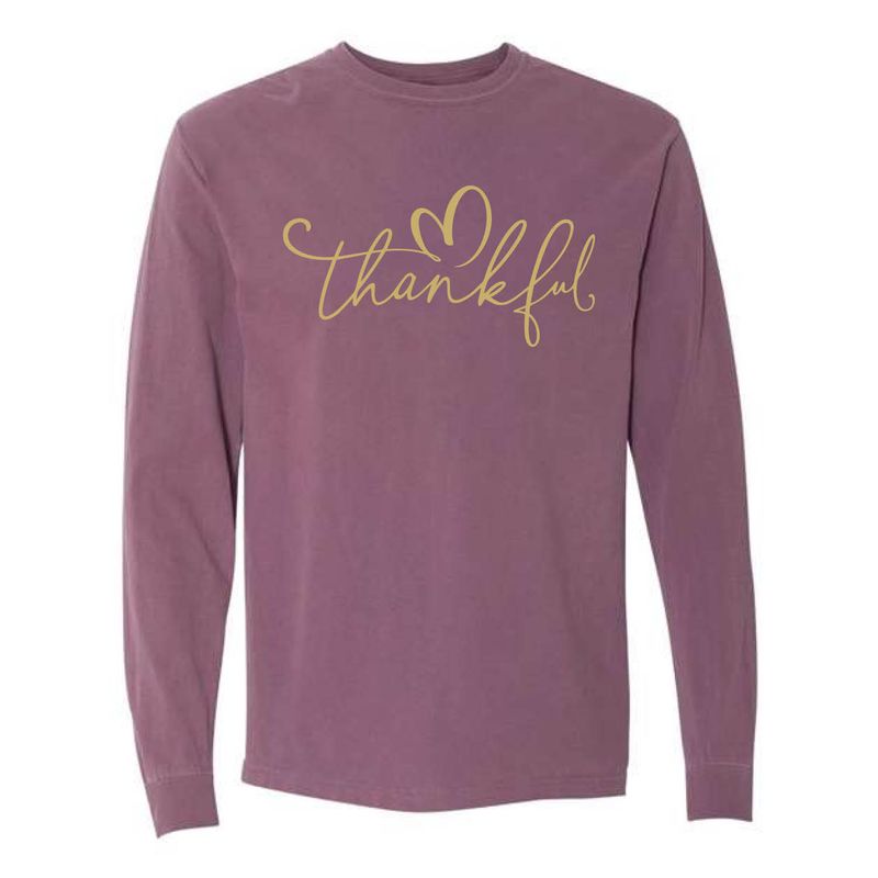Customizable Thankful Script Long Sleeve