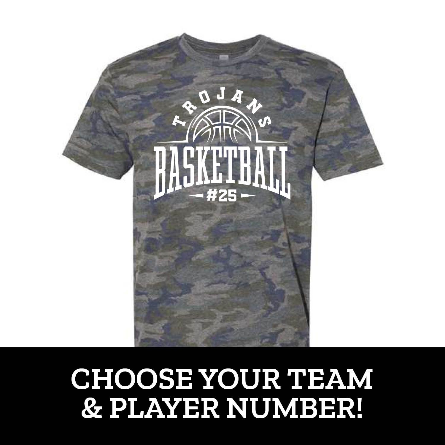 Customizable Team Basketball Number Short Sleeve