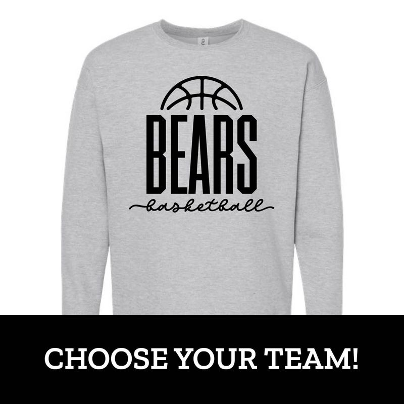 Customizable Team Basketball Script Fleece Crew