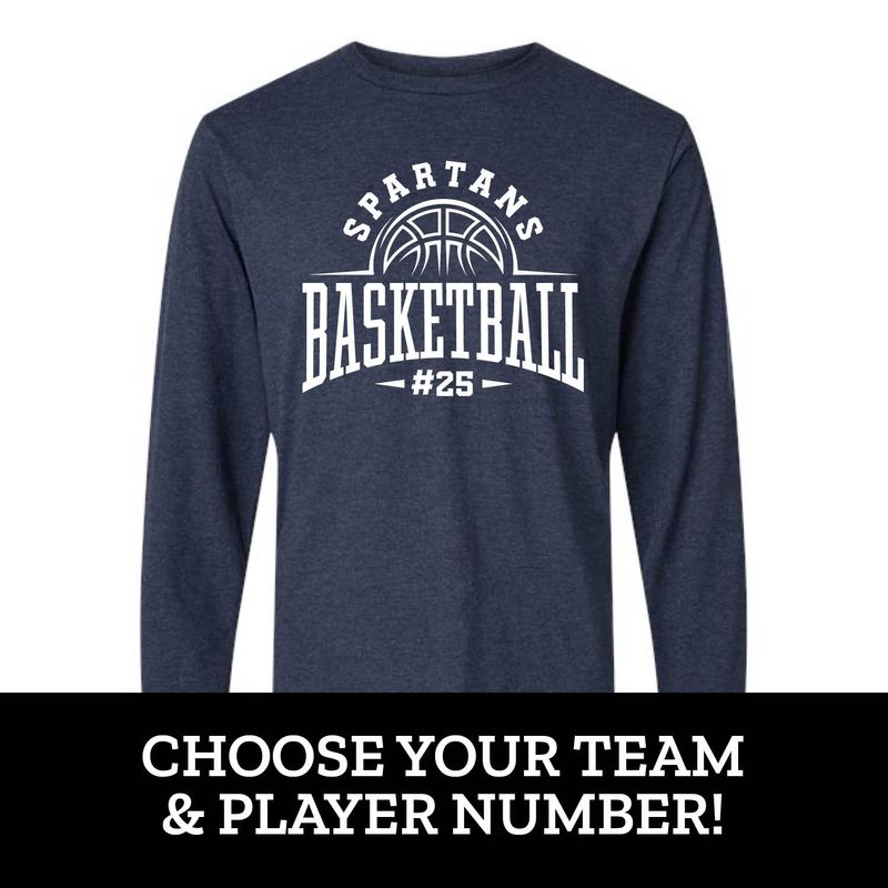 Customizable Team Basketball Number Long Sleeve