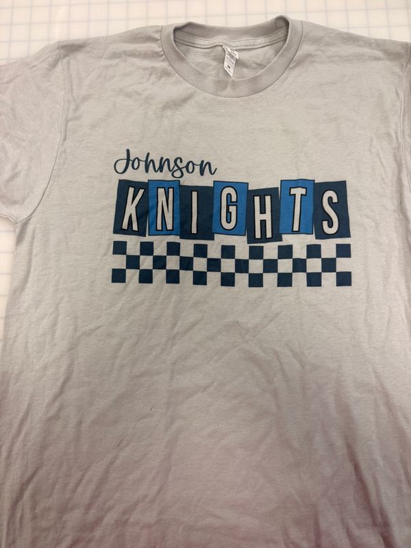 (M) Retro Block Knights - Short Sleeve Silver