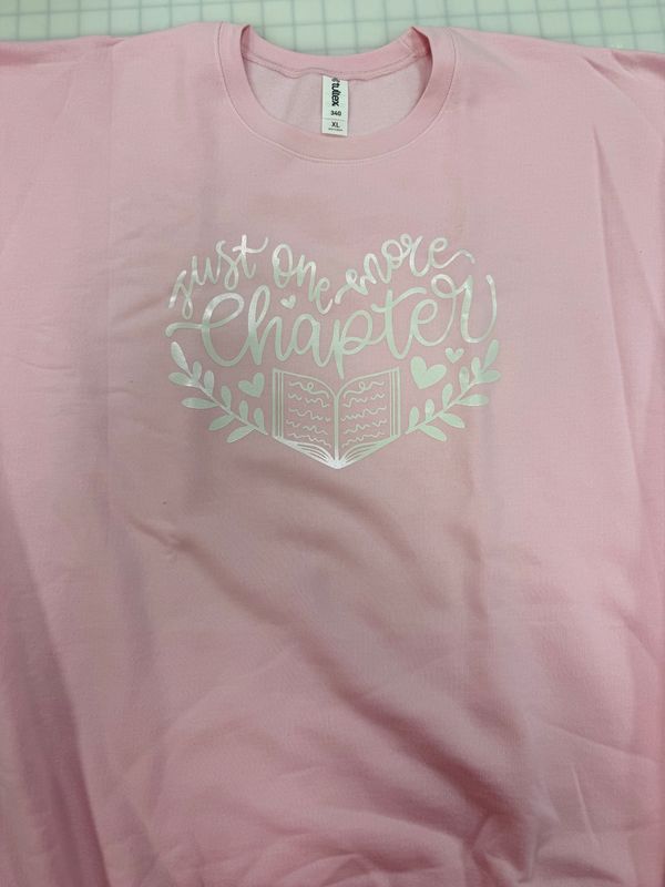 (XL) One More Chapter - Fleece Crew Pink