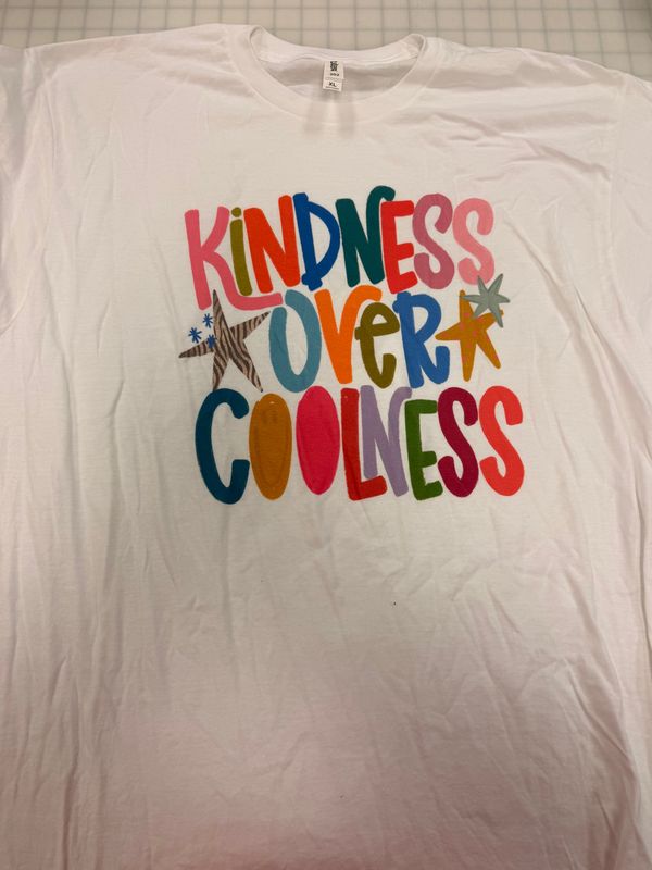 (XL) Kindness Over Coolness - Short Sleeve White