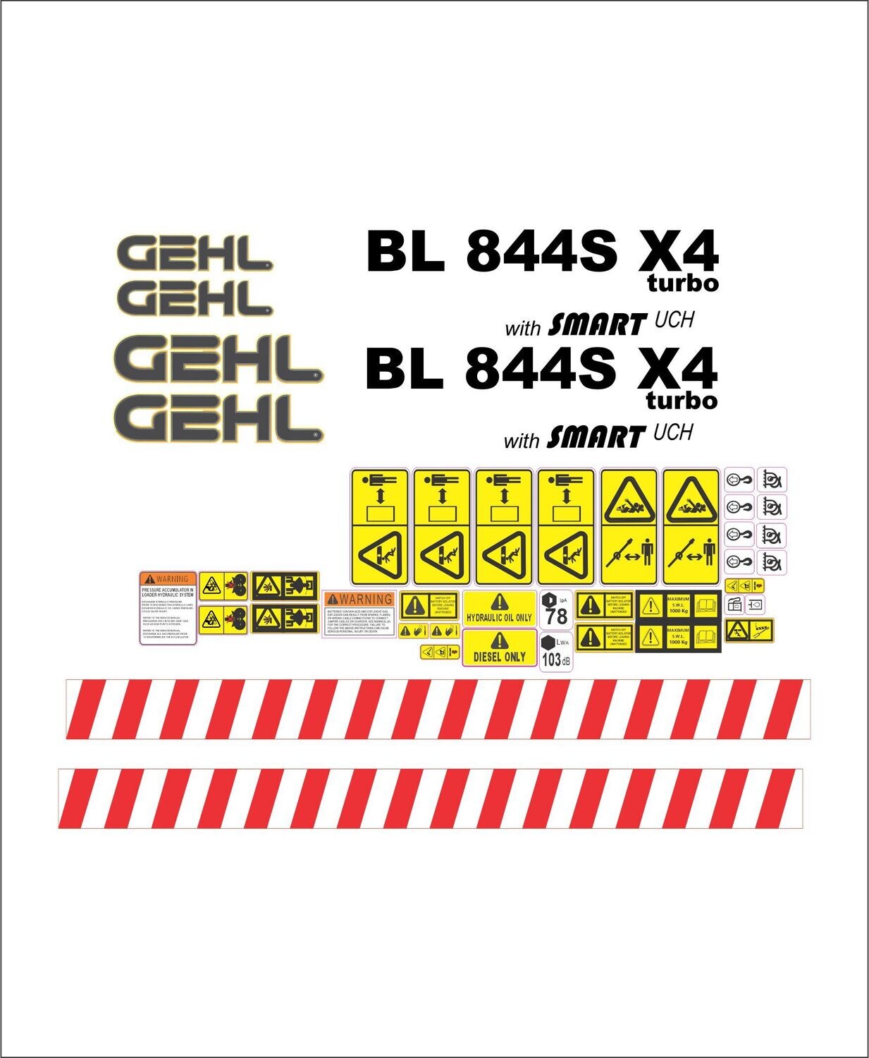 Gehl BL844S X4 Backhoe Loader