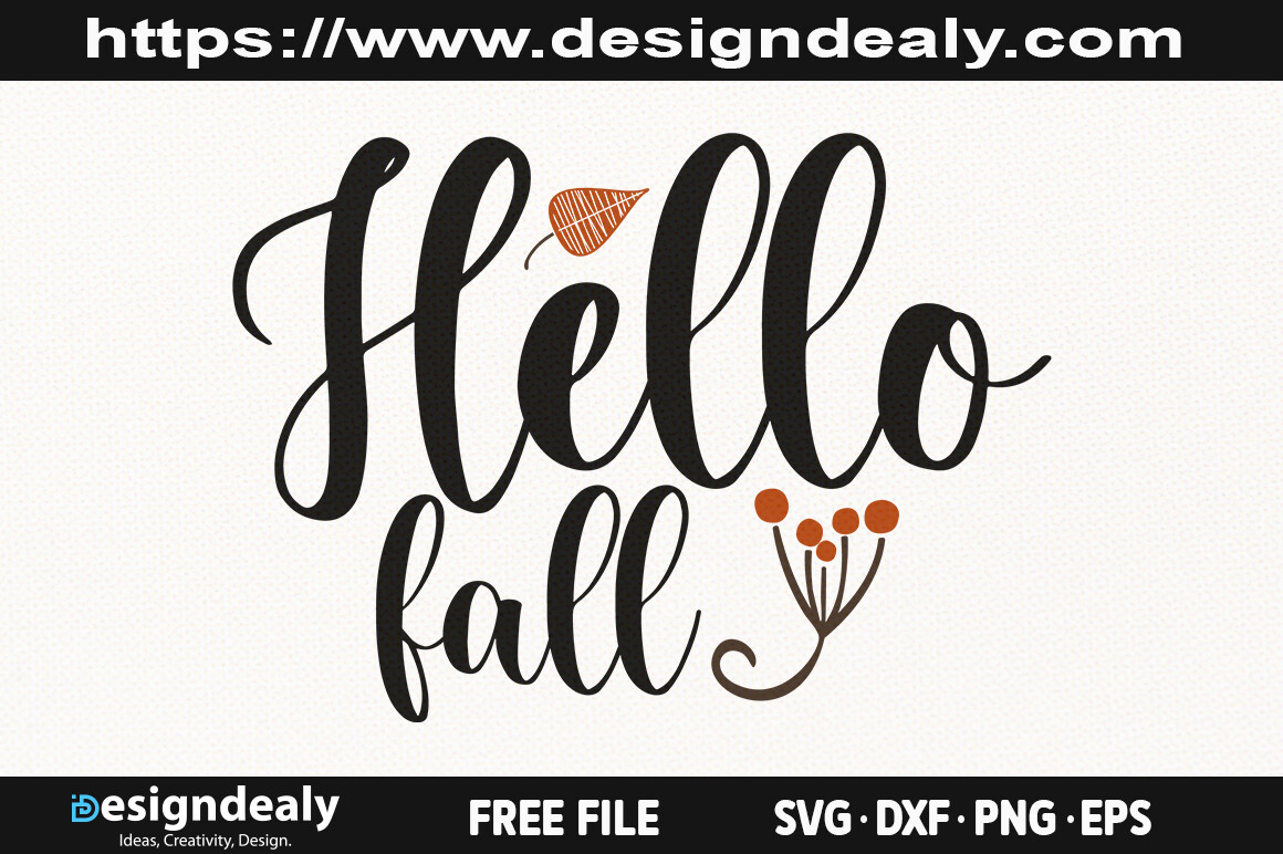 Hello Fall SVG