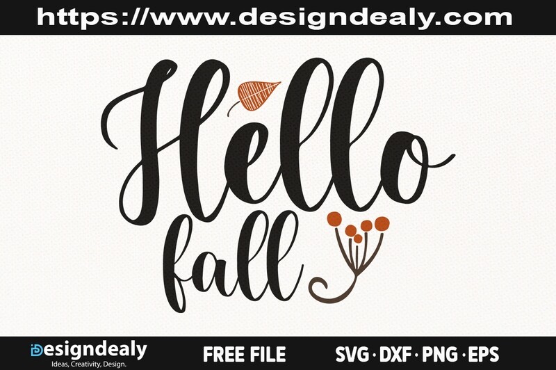 Hello Fall SVG
