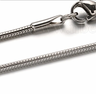 CHAIN - STAINLESS STEEL SNAKE 76cm Long and 55cm long